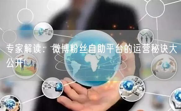 专家解读：微博粉丝自助平台的运营秘诀大公开!
