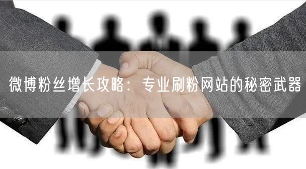 微博粉丝增长攻略：专业刷粉网站的秘密武器