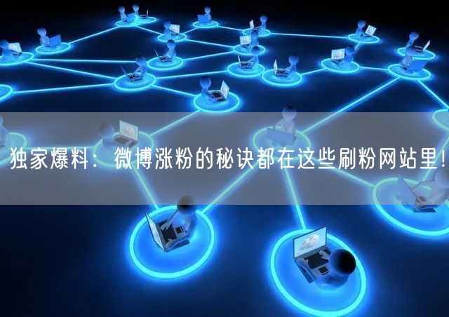 独家爆料：微博涨粉的秘诀都在这些刷粉网站里！